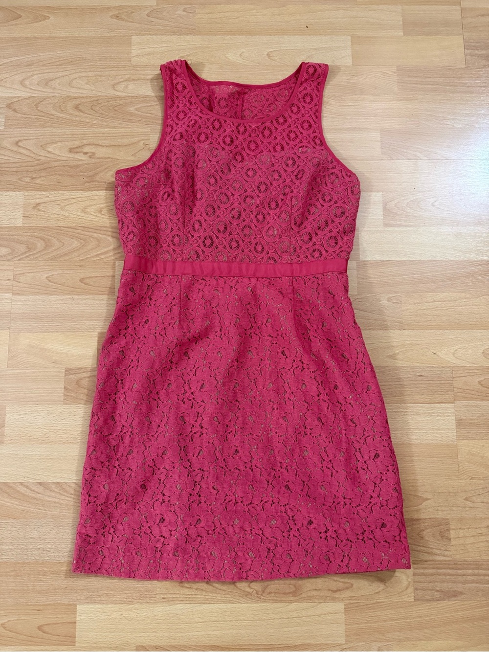 Elle Fuchsia Lace Sleeveless Sheath Dress